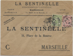 TUNISIE - 1905 - ENVELOPPE COMMERCIALE De SOUSSE => MARSEILLE - Covers & Documents