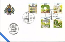 SAN MARINO - FDC  11.3.94   / 2 - Brieven En Documenten