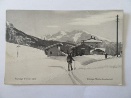 Carte Thème Montagne / Alpinisme - Paysage D'Hiver Alpin - Carte Animée, Circulée Le 9 Novembre 1943 - Alpinisme
