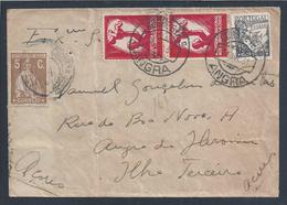 Tuberculosis. Tuberkulose. Rare Letter Circulated 1931 From Angra, Azores With Tuberculosis Vignettes. Sehr Selten.Very - Lettere
