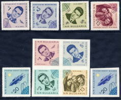 BULGARIA 1965 Start Of Voskhod Spaceship Perforated And Imperforate Sets  MNH / **.  Michel 1512-21 - Neufs