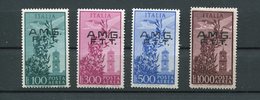 Trieste Zona A - Serie Campidoglio, 4 Valori, ** MNH Sass. A13-A16 Siglati - Poste Aérienne