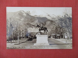 RPPC  Statue Of Gen Wm. J. Palmer  Colorado > Colorado Springs  Ref 3286 - Colorado Springs