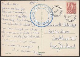 NORWAY - NEW ZEALAND POSTCARD FROM ARCTIC CIRCLE. - Lettres & Documents