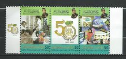 Brunei 2002 The 50th Anniversary Of Department Of Telecommunications,strip.MNH - Brunei (1984-...)