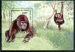 CONGO 1991** - Gorilla - Miniblock MNH, Come Da Scansione. - Gorilles