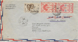 1948 - MADAGASCAR - ENVELOPPE Par AVION De FORT DAUPHIN  => VENTURA (CALIFORNIA USA) - Lettres & Documents