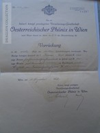 ZA192.9  Österreichischer PHÖNIX In WIEN  1912  Herrn Gyula Lukács Temesvár - Insurance - Austria