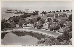 Old Real Photo Postcard, Prince Consort Gardens, Weston-super-mare. Seaside, Pier, Landscape. - Weston-Super-Mare