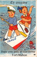 Delcampe - 80-FORT-MAHON- CARTE A SYSTEME- EN CROISIERE VENEZ AVEC NOUS , ET VOUS VERREZ FORT-MAHON - Fort Mahon