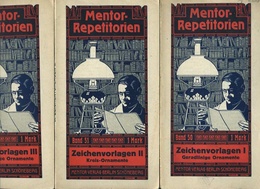 Livre - Allemand - Mentor Repetitorien Band 50-51-52 : Zeichenvorlagen I, II, III - Graphism & Design