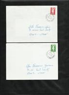 2 Lettres Circulées De Saint Pierre De Chandieu 12/08/1991 AVANT LE PREMIER JOUR (18/08) Du N°2711 Et 2712 TB - Storia Postale