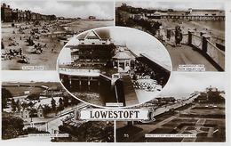 Old Real Photo Postcard, Multi-view Greetings From Lowestoft. - Lowestoft