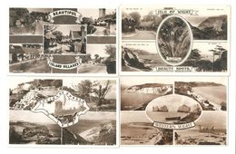 FOUR ISLE OF WIGHT MULTIVIEW OLD POSTCARDS - Sonstige & Ohne Zuordnung