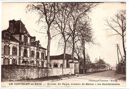 LE CHATELET EN BRIE (77) - Entrée Du Pays, Venant De Melun - Le Gendarmerie - Ed. Raguin - Photo. Combier, Macon - Le Chatelet En Brie