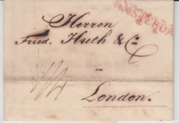 NEDERLAND USED COVER 31 JANUARY 1823 AMSTERDAM LONDON - ...-1852 Voorlopers