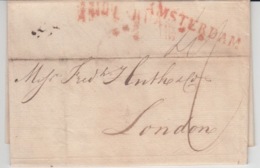 NEDERLAND USED COVER 27 JUNE 1817 AMSTERDAM LONDON - ...-1852 Voorlopers