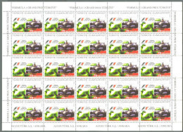 2005 TURKEY FORMULA 1 GRAND PRIX TURKEY - F1 RACING CARS FULL SHEET (25x Stamps) MNH ** - Nuevos
