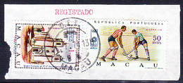 Fragment Of Letter With 2 Stamps - Cancel - Macau . 1974 - Cartas & Documentos