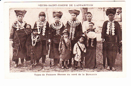 BIRMANIE (Asie) Mission Des SOEURS SAINT JOSEPH DE L'APPARITION, Types De Femmes Shanes, Enfants, Hélio Aulard 1910 Env. - Myanmar (Birma)