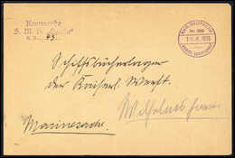 Beleg Deutsche Marine Schiffspost 1895-1939 - Other & Unclassified