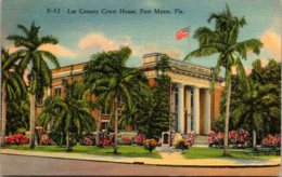 Florida Fort Myers Lee County Court House 1945 Curteich - Fort Myers