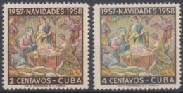 1957-371 CUBA REPUBLICA. 1957. Ed.733-34. MNH. NAVIDADES, CHRISTMAS, NACIMIENTO DE JESUS. - Ongebruikt