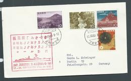 Japan 1963 Paquebot Cover To Germany Ship Zerstor Akizuki - Covers & Documents