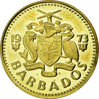 Monnaie, Barbados, 5 Cents, 1973, Franklin Mint, FDC, Laiton, KM:11 - Barbados (Barbuda)