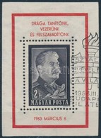 O 1953 Sztálin Kézisajtós Gyászblokk (80.000) - Sonstige & Ohne Zuordnung