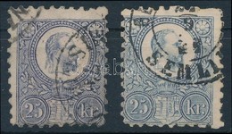 O 1871 Réznyomat 2 Különböző Színű 25kr (17.000) - Other & Unclassified