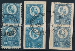 O 1871 Réznyomat 10kr 3 Függőleges Pár - Other & Unclassified