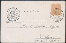 1899 2kr 11 1/2 Fogazással Levelezőlapon, Ritka Futott Küldeményen! - Other & Unclassified