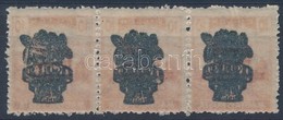 ** 1920 Búzakalász 10f Hármascsík, A Felülnyomat Gépszínátnyomatával - Other & Unclassified