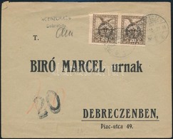 Debrecen II. 1919 Helyi Levél Cenzúrázva - Andere & Zonder Classificatie