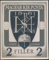 Szent István: Gönczi Gebhardt Tibor Bélyegtervének Nagyméretű Eredeti Nyomdai Fotója. Rendkívüli Különlegesség! - Autres & Non Classés