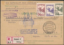 1932 Júl. 25 Zeppelin Levelezőlap Danzigi Repülés Majd Vissza Kispestre RR! - Altri & Non Classificati