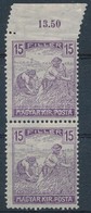 ** 1916 Arató 15f Pár, Felül Fogazatlan ívszéllel - Andere & Zonder Classificatie