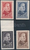 ** * 1949/1950 Sztálin Vágott Sor + 1953 Sztálin-gyász ívszéli Vágott Bélyeg (9.000) (2Ft Postatiszta) - Otros & Sin Clasificación