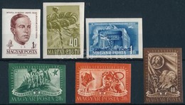 * 1950-1961 6 Db Klf Vágott Bélyeg, Közte Töredék Sor - Other & Unclassified