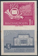 ** 1959 Berlin Vágott Szelvényes Bélyeg (4.000) (rozsda / Stain) - Andere & Zonder Classificatie