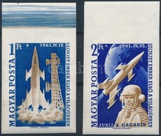 ** 1961 Első Ember A Világűrben - Gagarin ívszéli Vágott Sor (12.000) - Other & Unclassified