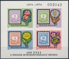 ** 1974 100 éves A Levélborítékrajzú Bélyeg Vágott Blokk (4.000) - Other & Unclassified