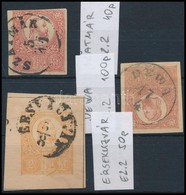 1871 3 Db Díjjegyes Kivágás Klf Bélyegzésekkel (Gudlin 190 P) - Other & Unclassified