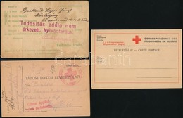3 Db Vöröskeresztes Lap, Köztük Egy Válaszos Lap - Other & Unclassified