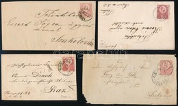 1871 7 Db Levél Réznyomat 5kr Bérmentesítéssel Illetve 5kr Díjjeggyel, Olvasható Bélyegzésekkel - Andere & Zonder Classificatie