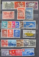 ** O Svájc 1918-2008 178 Klf Komplett Kiadás + összefüggések + 3 Postatiszta Sor 12 Lapos Kis Alakú Berakóban Piros Borí - Other & Unclassified