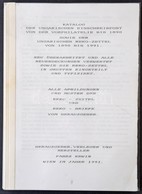 Erwin Fabes Katalógusa Az Ajánlott Ragjegyekről 1991 - Andere & Zonder Classificatie
