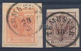 O 1850 3kr és 6kr Lemezhibás Bélyegek 'TEMESVÁR' - Other & Unclassified