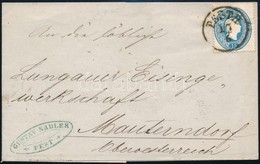 1861 15kr Levélen / On Cover 'PESTH' - 'BAHNHOF STOCKERAU' - Mouterndorf - Sonstige & Ohne Zuordnung